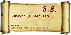 Bukovszky Emília névjegykártya