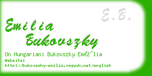 emilia bukovszky business card